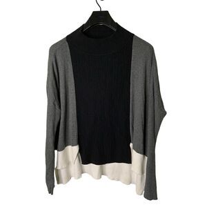 PLANET by Lauren G 100% cotton pullover long sleeve sweater top one size